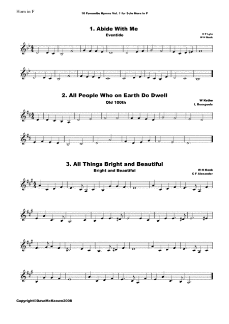 16 Favourite Hymns Vol 1 For Solo Horn In F Page 2