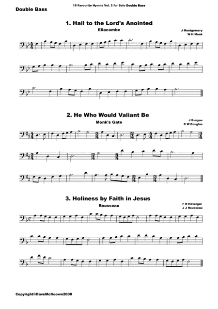 16 Favourite Hymns Vol 2 For Solo Double Bass Page 2