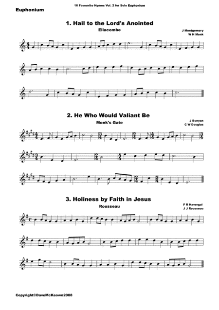 16 Favourite Hymns Vol 2 For Solo Euphonium Page 2