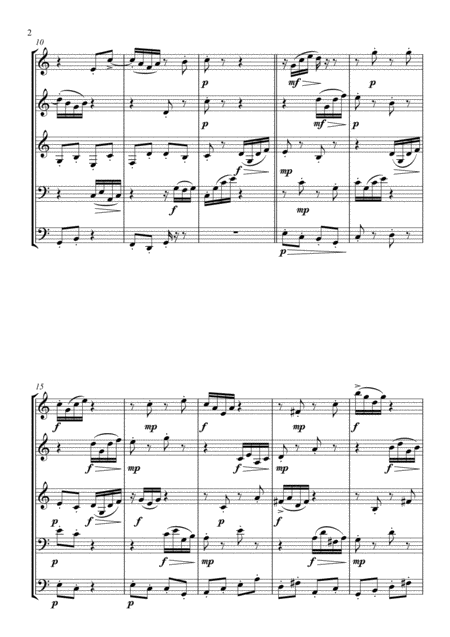 2 Part Invention For Brass Quintet Page 2