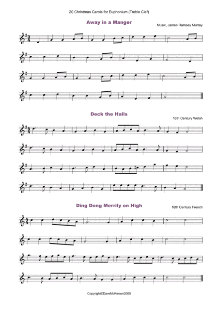 20 Favourite Christmas Carols For Solo Euphonium And Piano Page 2