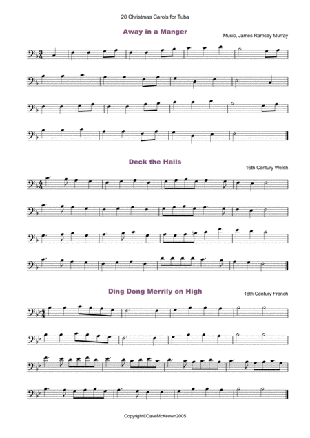 20 Favourite Christmas Carols For Solo Tuba And Piano Page 2