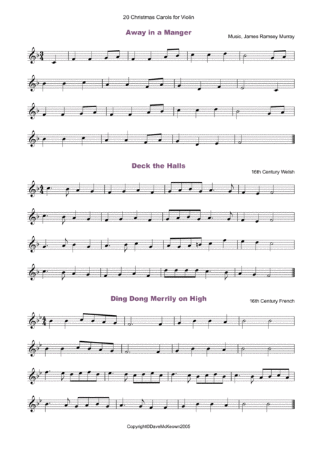 20 Favourite Christmas Carols For Solo Violin And Piano Page 2