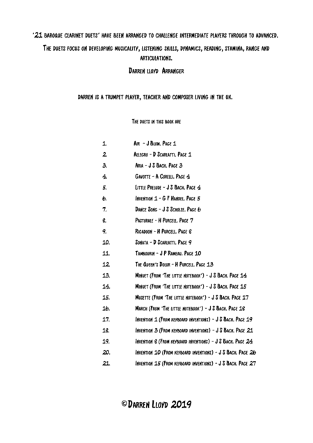 21 Baroque Duets For 2 Clarinets Page 2