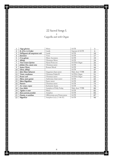 22 Sacred Songs For Mixed Choir A Cappella And With Organ Page 2