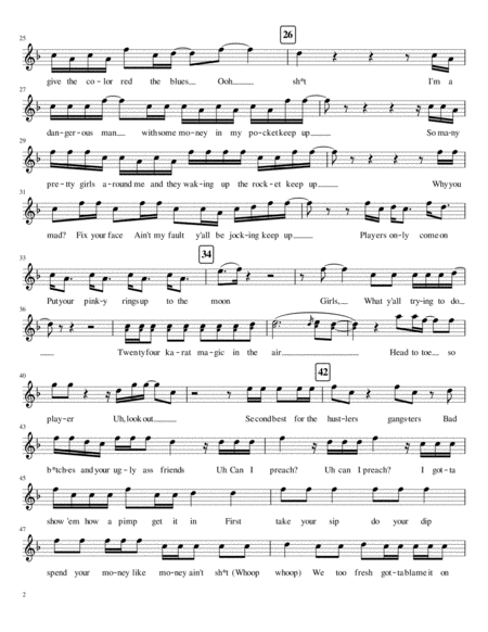 24k Magic Baritone Sax Page 2