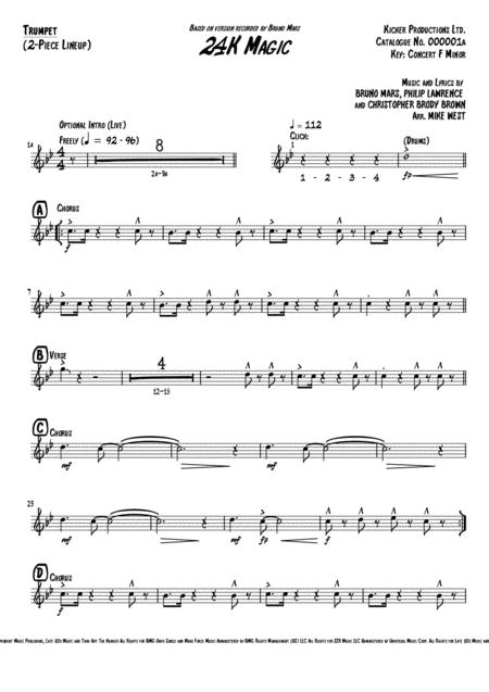 24k Magic Bruno Mars 2 Piece Brass Section Page 2