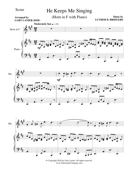 3 Gospel Hymn Favorites For Horn In F Piano With Score Parts Page 2