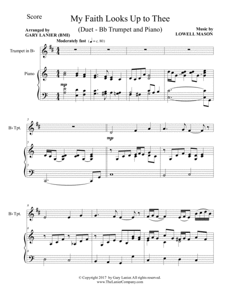 3 Hymns Of Faith Blessing Praise For Bb Trumpet Piano With Score Parts Page 2