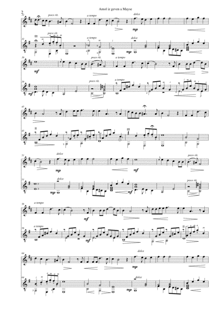 4 Yiddish Folksongs For Cor Anglais And Guitar Page 2