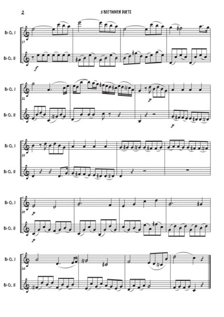 5 Beethoven Duets For Clarinets Page 2