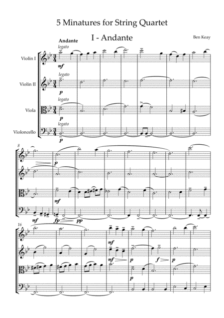 5 Miniatures For String Quartet Page 2