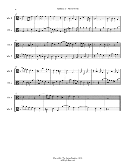 5 Renaissence Fantasias For 2 Violas By 16th Century Anonymous Composer Arr K L Knott Page 2