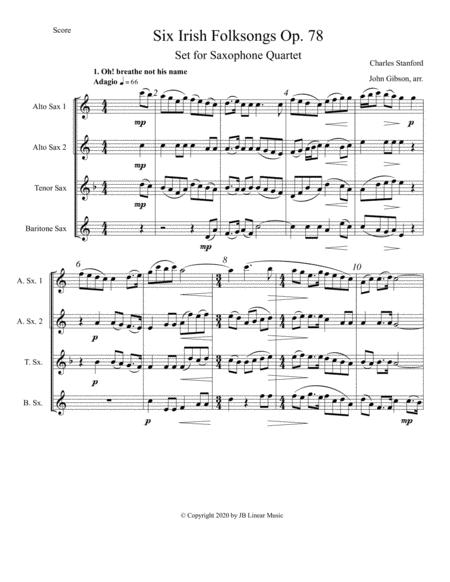 6 Irish Folksongs Set For Saxophone Quartet Page 2