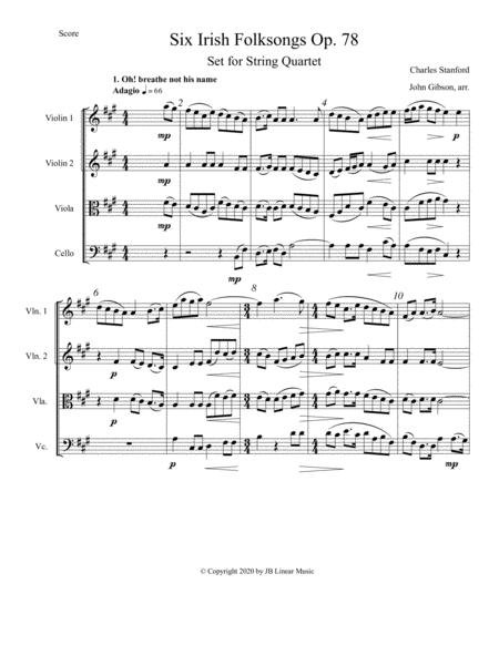 6 Irish Folksongs Set For String Quartet Page 2