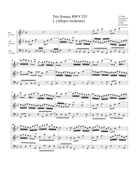 6 Trio Sonatas Bwv 525 530 Arrangement For 3 Recorders Page 2