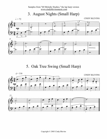 60 Melodic Studies For Lap Harp Page 2