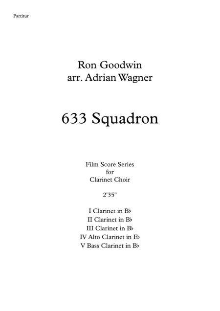 633 Squadron Ron Goodwin Clarinet Choir Arr Adrian Wagner Page 2