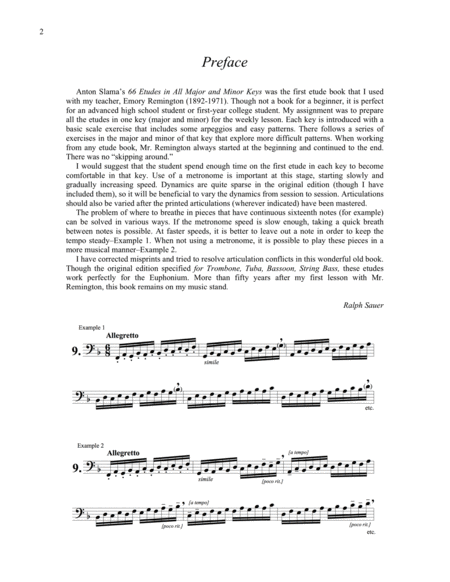 66 Etudes In All Major And Minor Keys For Euphonium Page 2