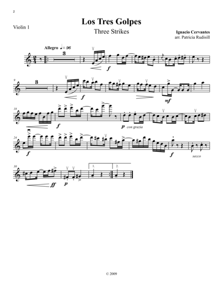 7 Danzas Cubanas For String Quartet Page 2