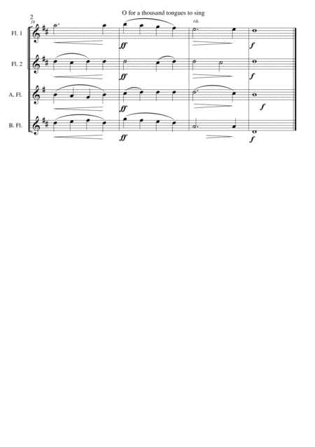 7 Songs Of Glory For Flute Quartet 2 C Flutes Alto Flute Bass Flute Page 2