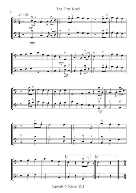 8 Christmas Duets For Double Bass Page 2