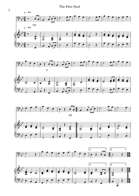 8 Christmas Pieces For Trombone And Piano Page 2