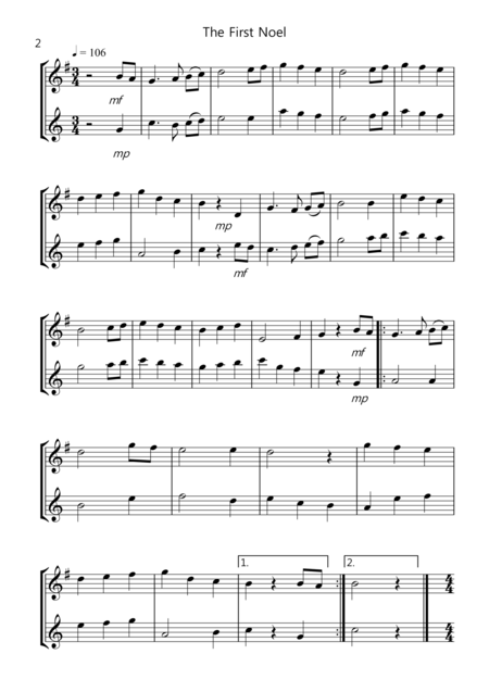 8 Easy Christmas Duets For Alto And Tenor Saxophone Page 2