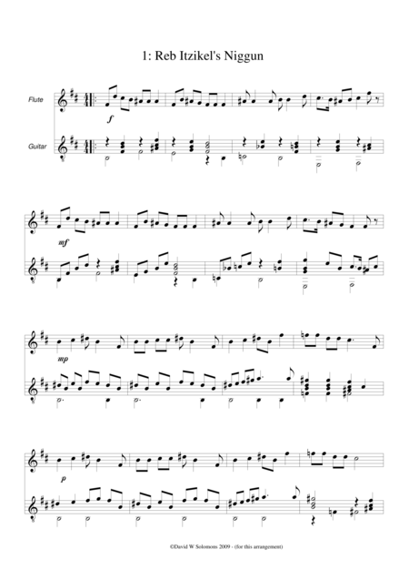 8 Jewish Melodies For Flute And Guitar Complete Set Page 2