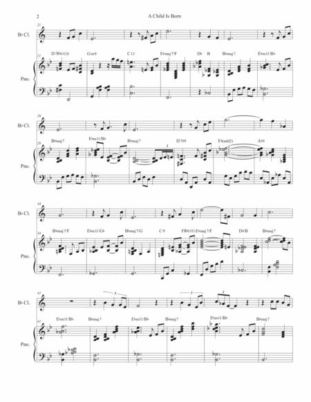 A Child Is Born For Bb Clarinet Solo And Piano Page 2