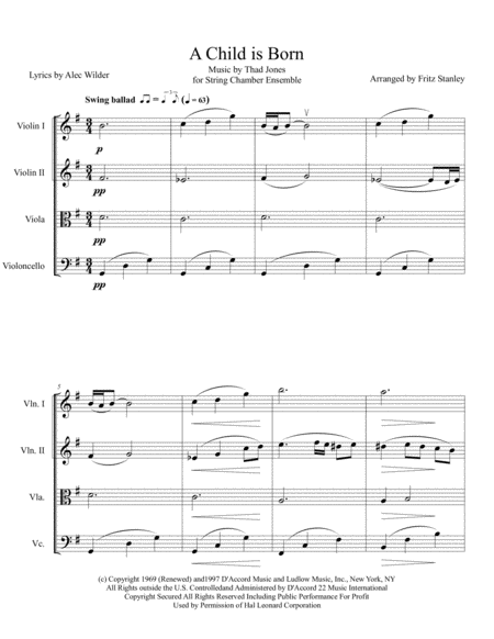 A Child Is Born String Chamber Ensemble Page 2