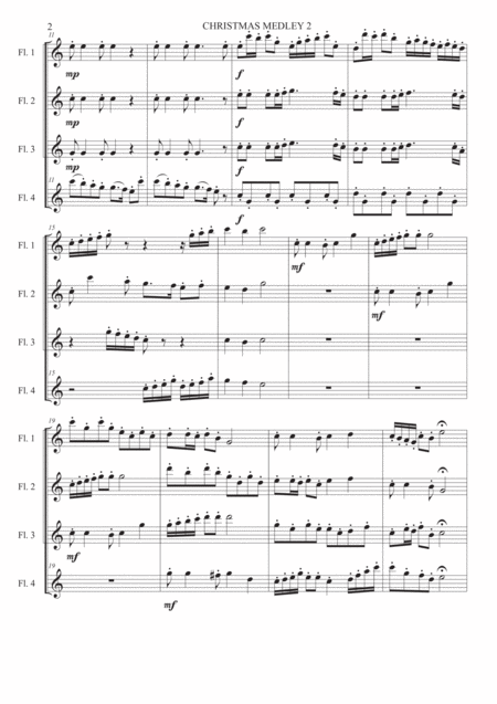 A Christmas Medley 2 Flute Quartet Page 2