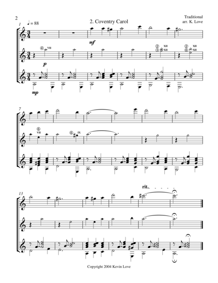 A Christmas Offering Guitar Trio Score And Parts Page 2