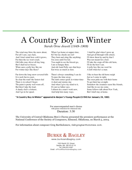 A Country Boy In Winter Page 2