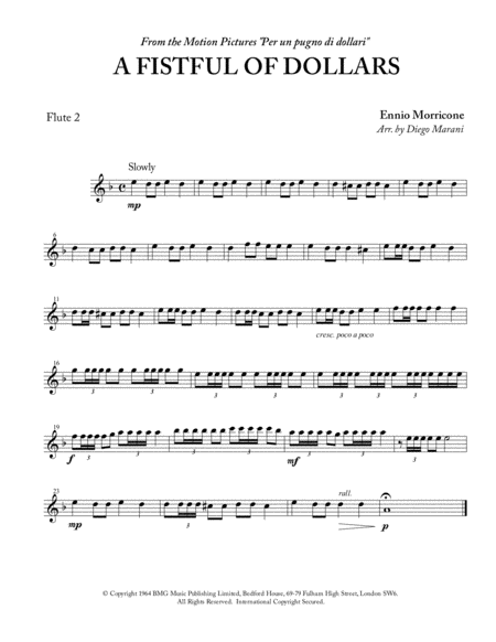 A Fistful Of Dollars For Flute Quartet Page 2