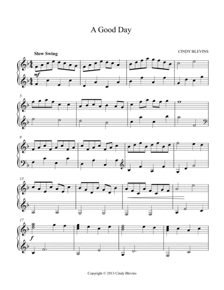 A Good Day An Original Solo For Double Strung Harp Page 2