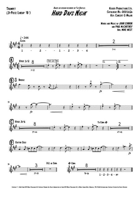 A Hard Day Night 3 Piece Brass Section B Page 2