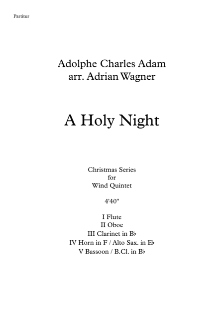 A Holy Night Wind Quintet Arr Adrian Wagner Page 2
