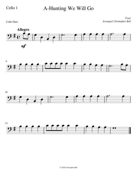 A Hunting We Will Go Easy Cello Duet Page 2