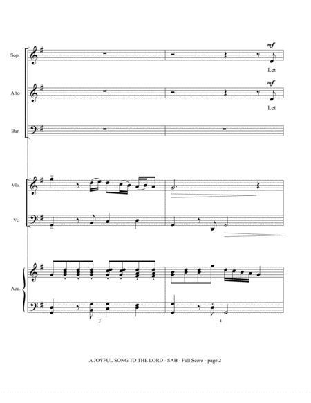 A Joyful Song To The Lord Arr Patti Drennan Score For Sab Page 2