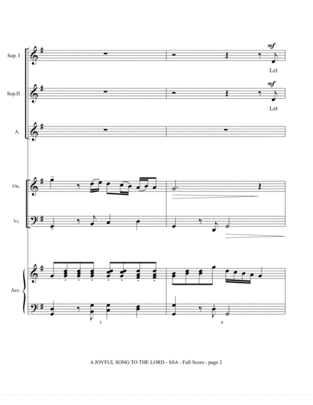 A Joyful Song To The Lord Arr Patti Drennan Score For Ssa Page 2