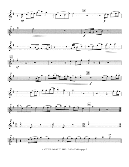 A Joyful Song To The Lord Arr Patti Drennan Violin Page 2