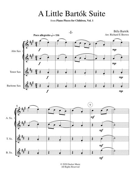 A Little Bartok Suite Saxophone Quartet Page 2