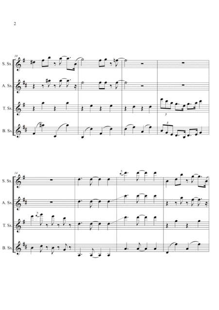 A Little Christmas Music For Saxophone Quartet Page 2