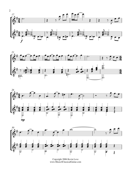 A Love Song For Violin And Guitar Score And Parts Page 2