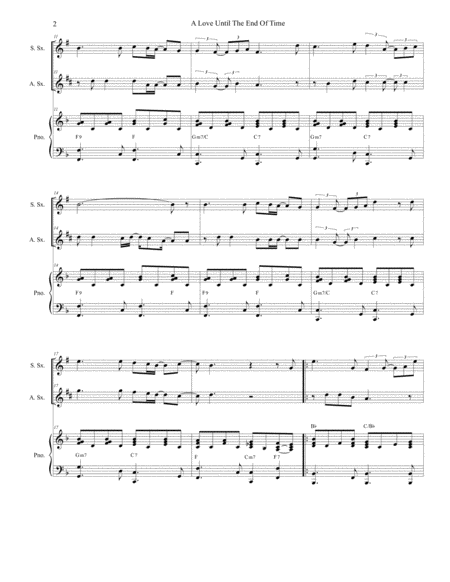 A Love Until The End Of Time Duet For Soprano And Alto Saxophone Page 2