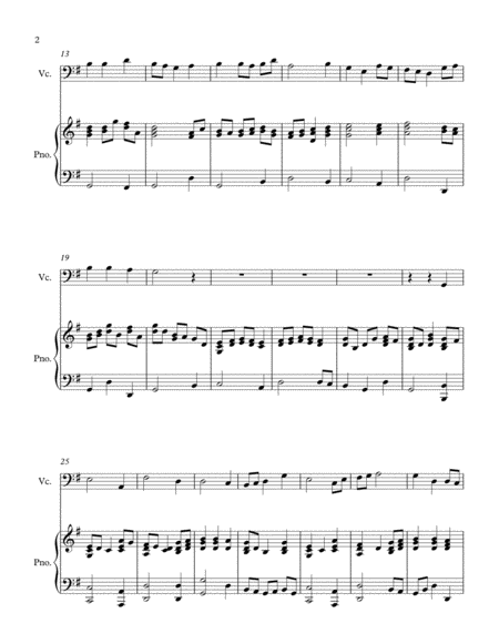 A Medley Of Favourite Hymns Cello And Piano Page 2