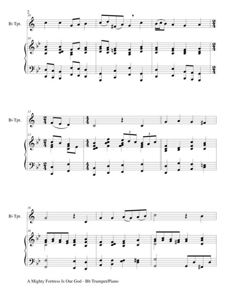 A Mighty Fortress Is Our God Duet Bb Trumpet And Piano Score And Parts Page 2