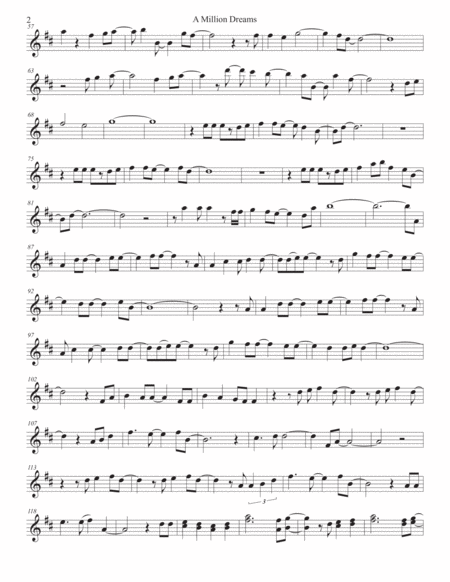 A Million Dreams Alto Sax Page 2