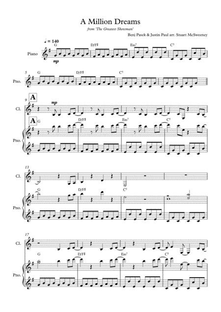 A Million Dreams Clarinet Solo Page 2